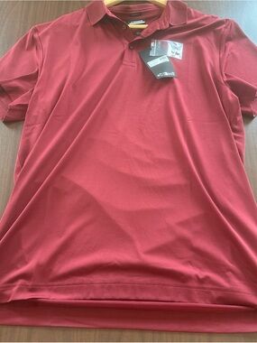 J.Lindeberg Red Men's Golf Polo